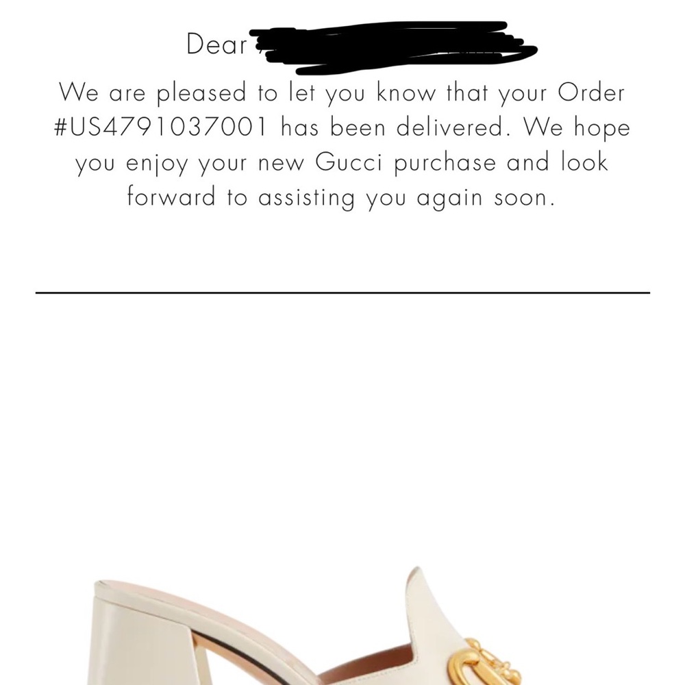 Gucci Cream Gold Accent Block Heel Mules - Picture 2 of 6